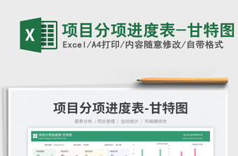 2025项目分项进度表-甘特图