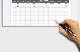 2025小区居民核酸检测统计表
