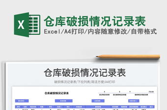 2025仓库破损情况记录表