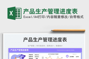 2025产品生产管理进度表