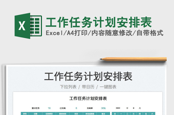 2025工作任务计划安排表