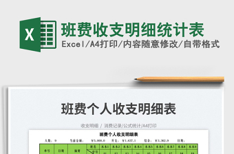 2025班费收支明细统计表