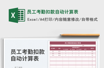 2025员工考勤扣款自动计算表