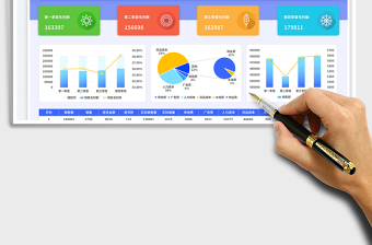 2025蓝色商务风销售数据报表（季度）