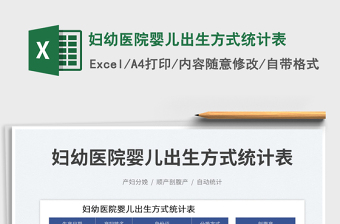 2025妇幼医院婴儿出生方式统计表