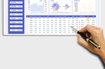 2025蓝色商务风通用型销售数据报表（月度）