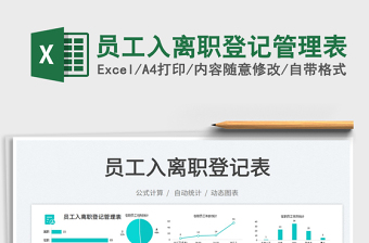 2025员工入离职登记管理表