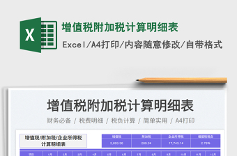 2025增值税附加税计算明细表免费下载
