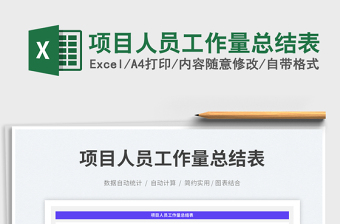 2025项目人员工作量总结表免费下载