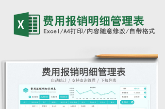 2025费用报销明细管理表免费下载