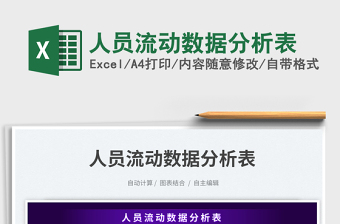 2025人员流动数据分析表免费下载