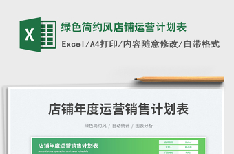 2025绿色简约风店铺运营计划表免费下载