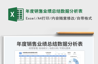 2025年度销售业绩总结数据分析表免费下载