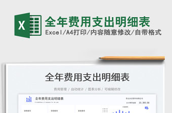 2025全年费用支出明细表免费下载