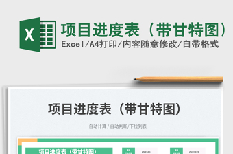 2025项目进度表（带甘特图)免费下载