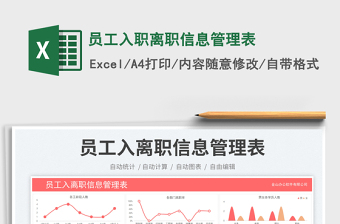 2025员工入职离职信息管理表免费下载