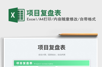 2025项目复盘表免费下载