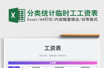 2025分类统计临时工工资表免费下载