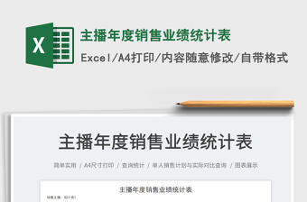 2025主播年度销售业绩统计表免费下载