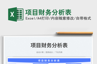 2025项目财务分析表免费下载