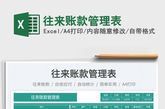 2025往来账款管理表免费下载