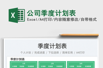 2025公司季度计划表免费下载