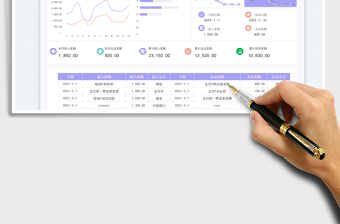 2025收入支出明细表-可视化图表免费下载