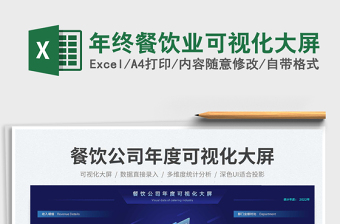 2025年终餐饮业可视化大屏免费下载