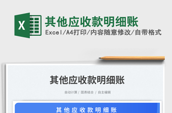 2025其他应收款明细账免费下载