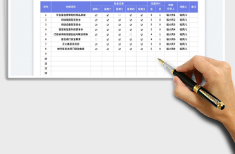 2025班级每周安全检查表免费下载