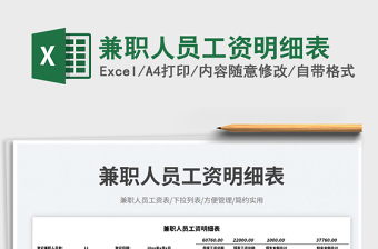 2025兼职人员工资明细表免费下载