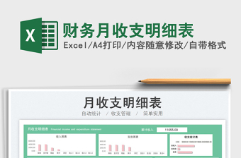 2025财务月收支明细表免费下载