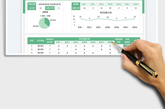 2025通用统计临时工每周考勤表每周考勤表免费下载
