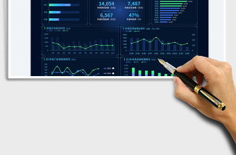 2025年度销售总结可视化数据看板免费下载