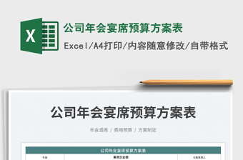 2025公司年会宴席预算方案表免费下载