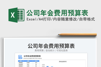 2025公司年会费用预算表免费下载