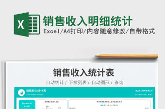 2025销售收入明细统计免费下载