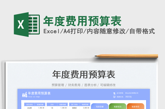 2025年度费用预算表免费下载