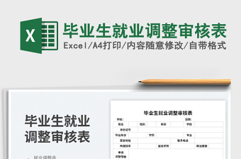 2025毕业生就业调整审核表免费下载