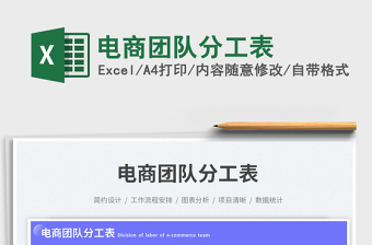 2025电商团队分工表免费下载