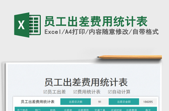 2025员工出差费用统计表免费下载