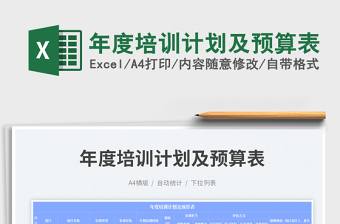 2025年度培训计划及预算表免费下载