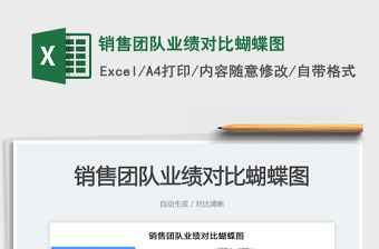 2025销售团队业绩对比蝴蝶图免费下载