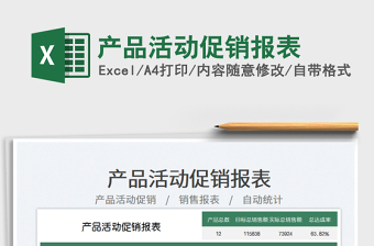 2025产品活动促销报表免费下载