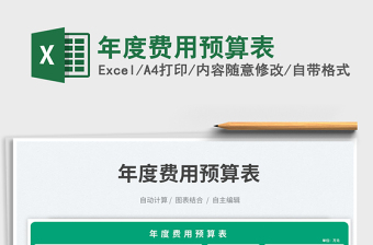 2025年度费用预算表免费下载