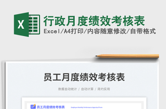 2025行政月度绩效考核表免费下载