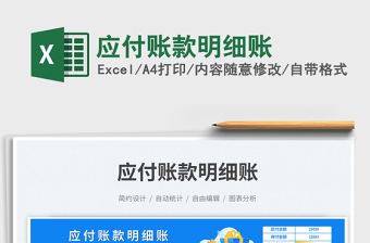 2025应付账款明细账免费下载