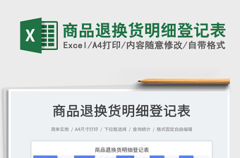 2025商品退换货明细登记表免费下载