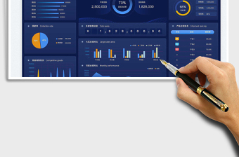 年度销售数据可视化大屏excel表格