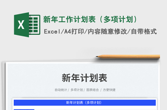 2025新年工作计划表（多项计划）免费下载